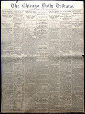 1909 Chicago Front & Sports Page - Mordecai Brown's Pitching Wins Cubs Tiitle