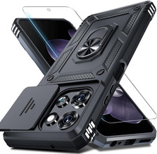 Moto G 2026 2025 Case Built-in Slide Camera Cover Tempered Glass Screen