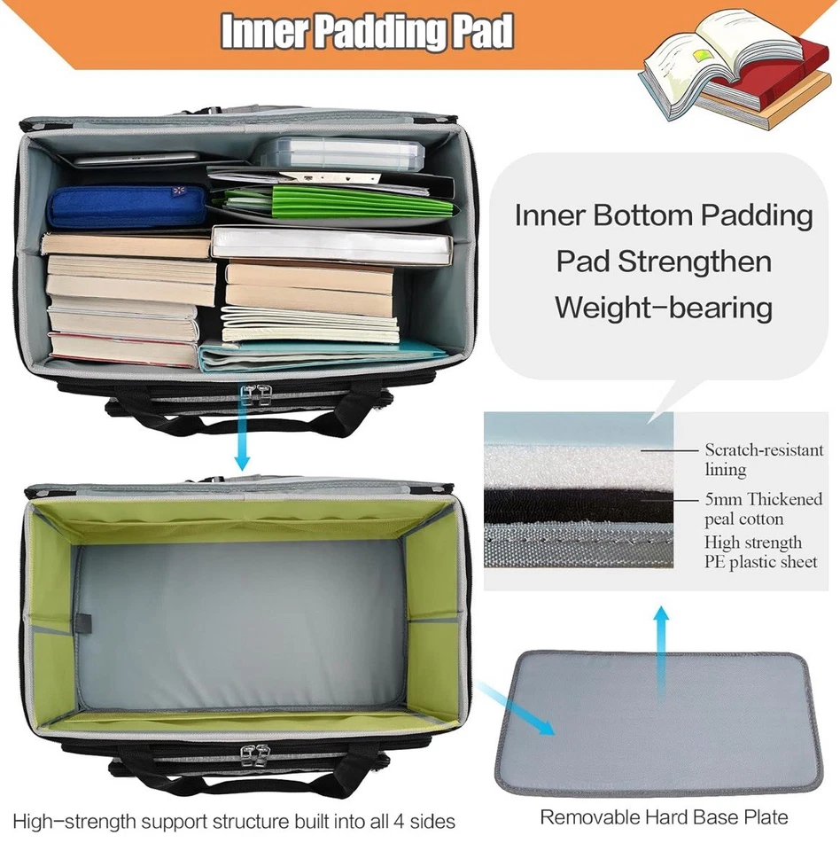 Teacher Bag with Detachable Dolly Multifunctional Rolling Tote Bag - Image 4 of 4