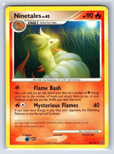 Ninetales 36/127 Platinum Pokemon Moderately Played