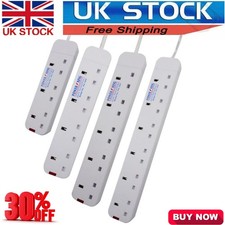 3 Gang Extension Socket Multi Plug 3 Way 13a Mains Power Adaptor UK Plug 2800W