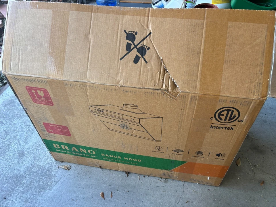 BRANO GXEA-T06 Range Hood 30 Inch 900 CFM stainless/black - Image 2 of 4