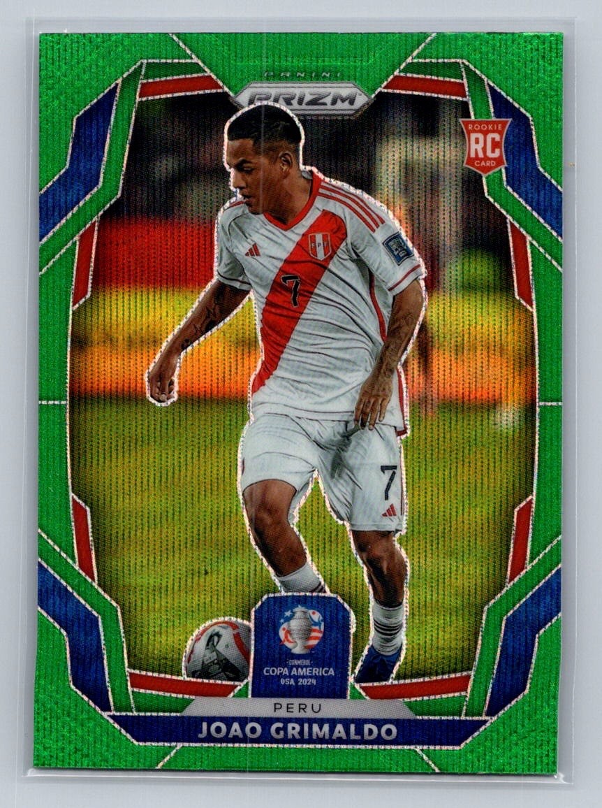 2024 Panini Prizm CONMEBOL Copa America - #88 Joao Grimaldo Green Wave Prizm