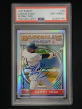 SAMMY SOSA 1993 Finest #79 Refractor PSA SLABBED HAND SIGNED AUTO