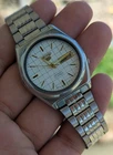 Vintage Seiko 5 automatic Watch 21 Jewels White dial 7009 Day Date Japan