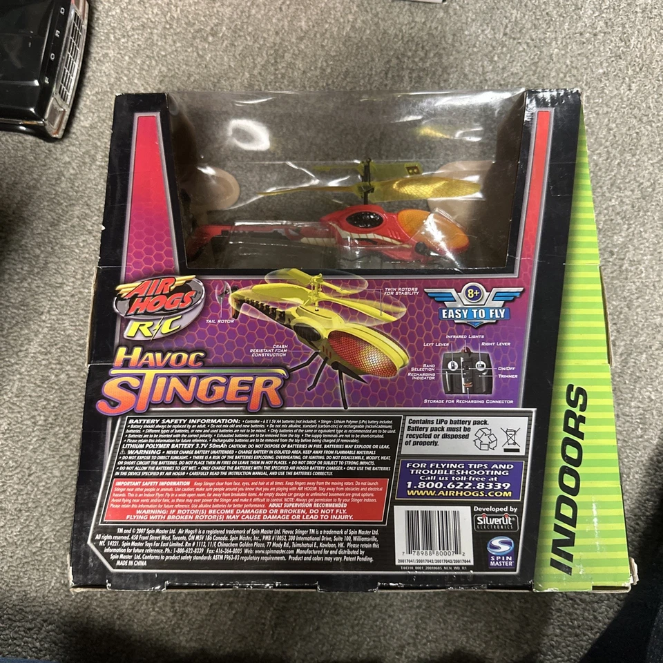 Air Hogs R/C HAVOC STINGER Orange Bug Helicopter Remote Control Spin Master New - Image 2 of 2