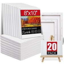 20 Pack Canvases for Painting with 8x10, Painting Canvas for Oil  Acrylic Pa...
