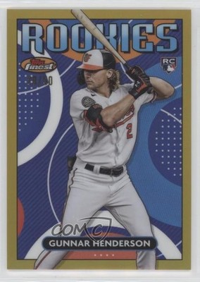 2023 Topps Finest Gold Refractor 28/50 Gunnar Henderson #FRD-9 RC 05u8