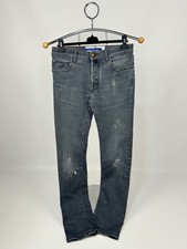 Jacob Cohën Bard Jeans Men W32 Gray Distressed Paint Splatter Slim Fit 