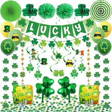 103 PCS St. Patrick S Day Decorations Kit Party Supplies Set, Shamrock Hanging S