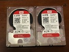 Lot of 2 Western Digital 6TB WD Red Plus NAS Hard Drive WD60EFAX - PARTS ONLY