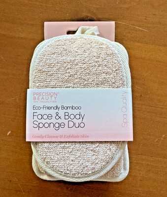 Precision Beauty Spa Collection Quality Eco Friendly Face & Body Sponge Duo NEW