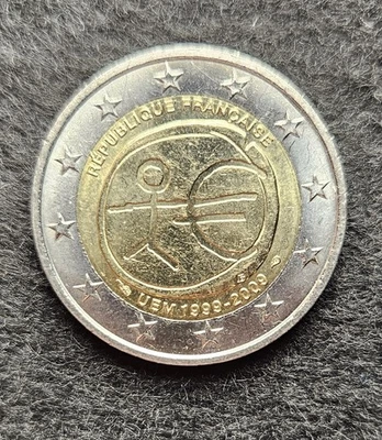 2 Euro Commémorative France 2009 – 10 Ans de l'UEM 1999-2009 - Photo 1/2