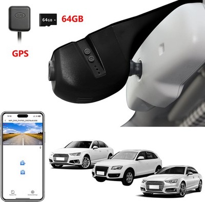 Mangoal 4K Dashcam Custom for Audi A4 A6 Allroad A3 A5 A6 Q5 A8 S8-Model B Black