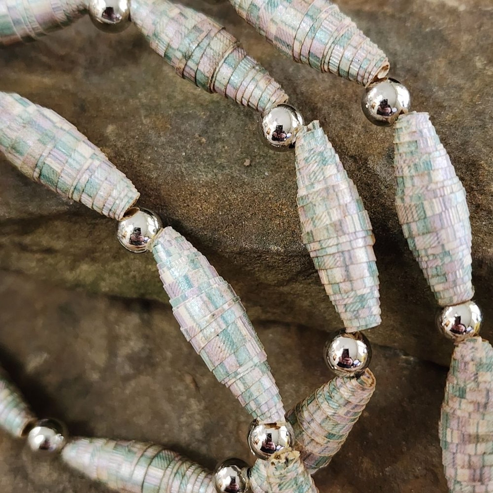 Hand Crafted Multi-Colored Necklace, Bracelet, An… - image 3