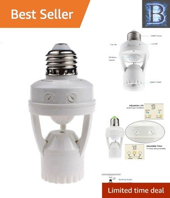 Enhanced Safety with Adjustable Motion Sensor E26 Light Socket for Indoor Spaces