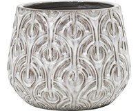 Pflanztopf Floraself Keramik Glasiert Ø 41 Cm H 32,5 Cm Beige
