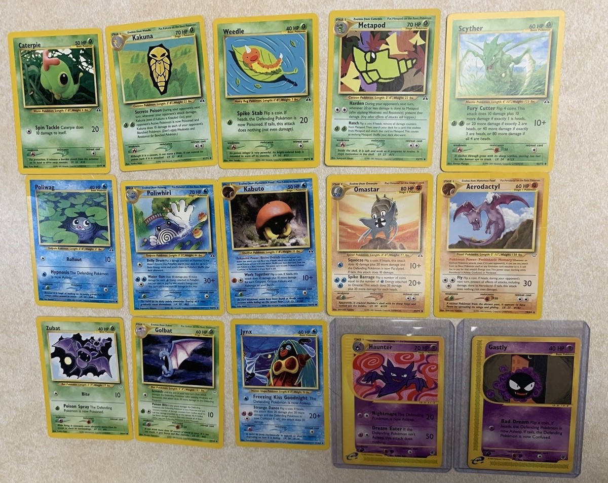 Vintage Pokemon Cards - 5x 100% Vintage Cards - ONLY WOTC Pikachu