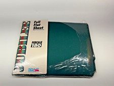 Jubilee 180 Count FULL Flat Sheet - Hunter Green Vintage NOS Made in USA