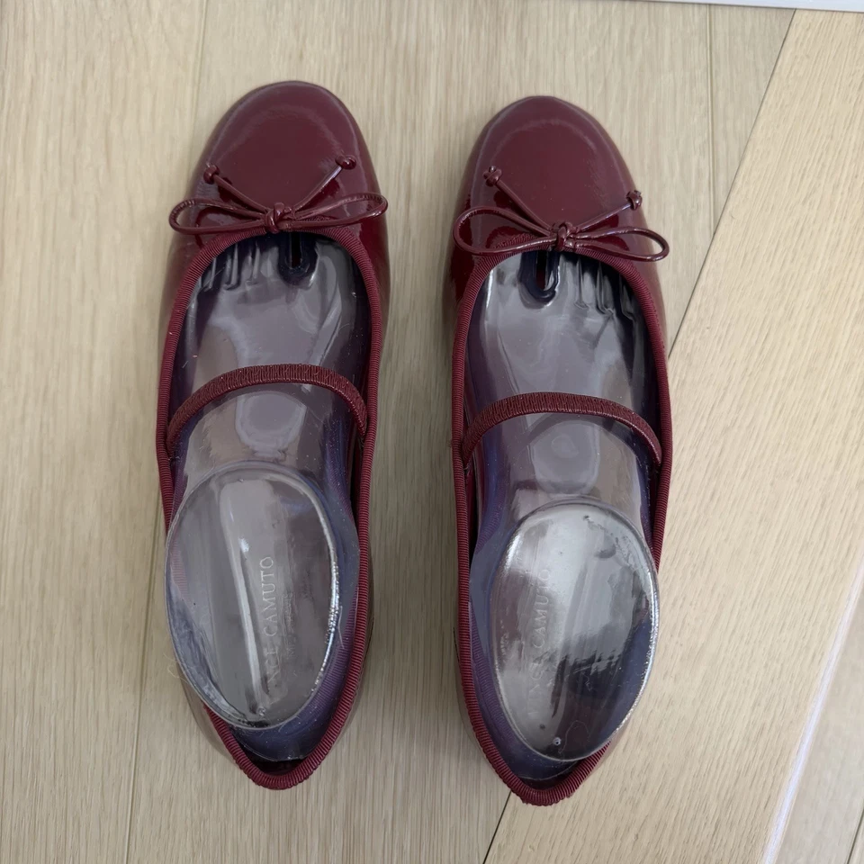 Vince Camuto Эмили Трэвис бордовый лакированная кожа Риз Мэри Джейн плоскостях размер 9 М - Изображение 4 из 4