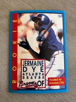 JERMAINE DYE 1997 PANINI VENEZUELAN STICKER ROOKIE RC #98 (BRAVES) RARE