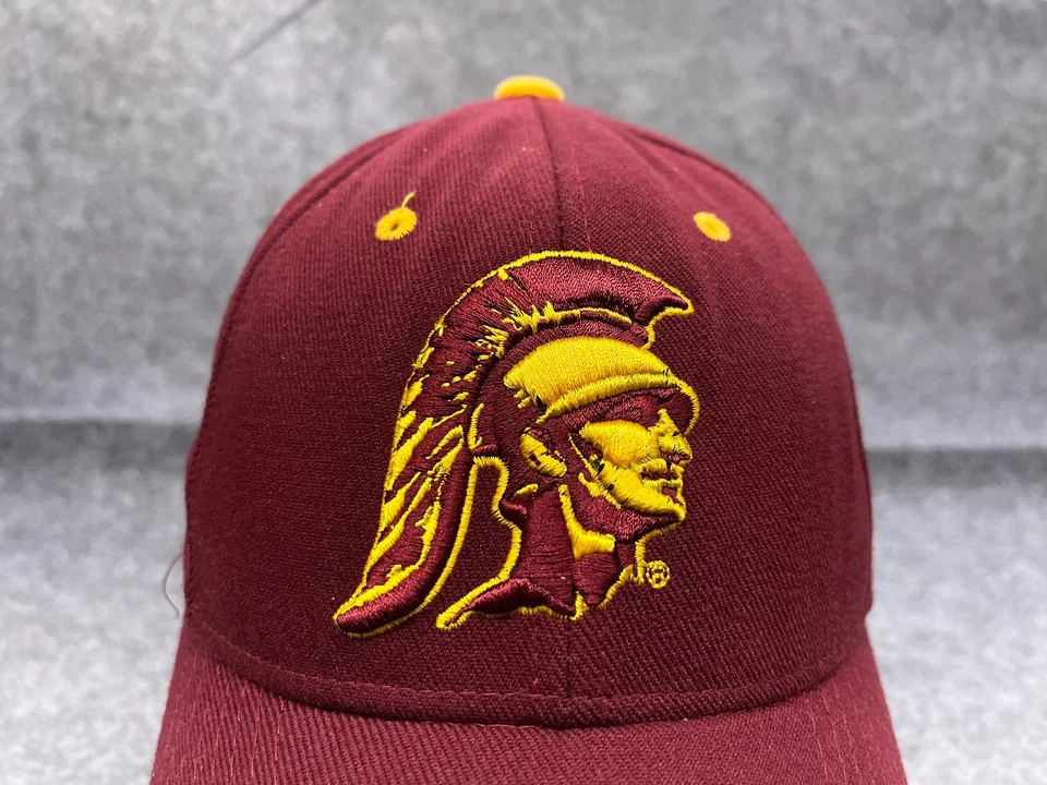 USC Trojans Zephyr Hat Cap Fitted Adult Small Red Yellow Acrylic Blend NCAA - Image 2 of 4