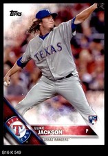 2016 Topps #549 Luke Jackson Rangers RC 8 - NM/MT