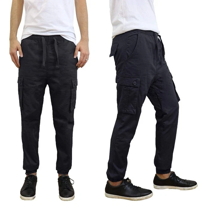 GALAXY BY HARVIC CARGO TWILL JOGGER 450 - SIZE: MEN XL - BLACK