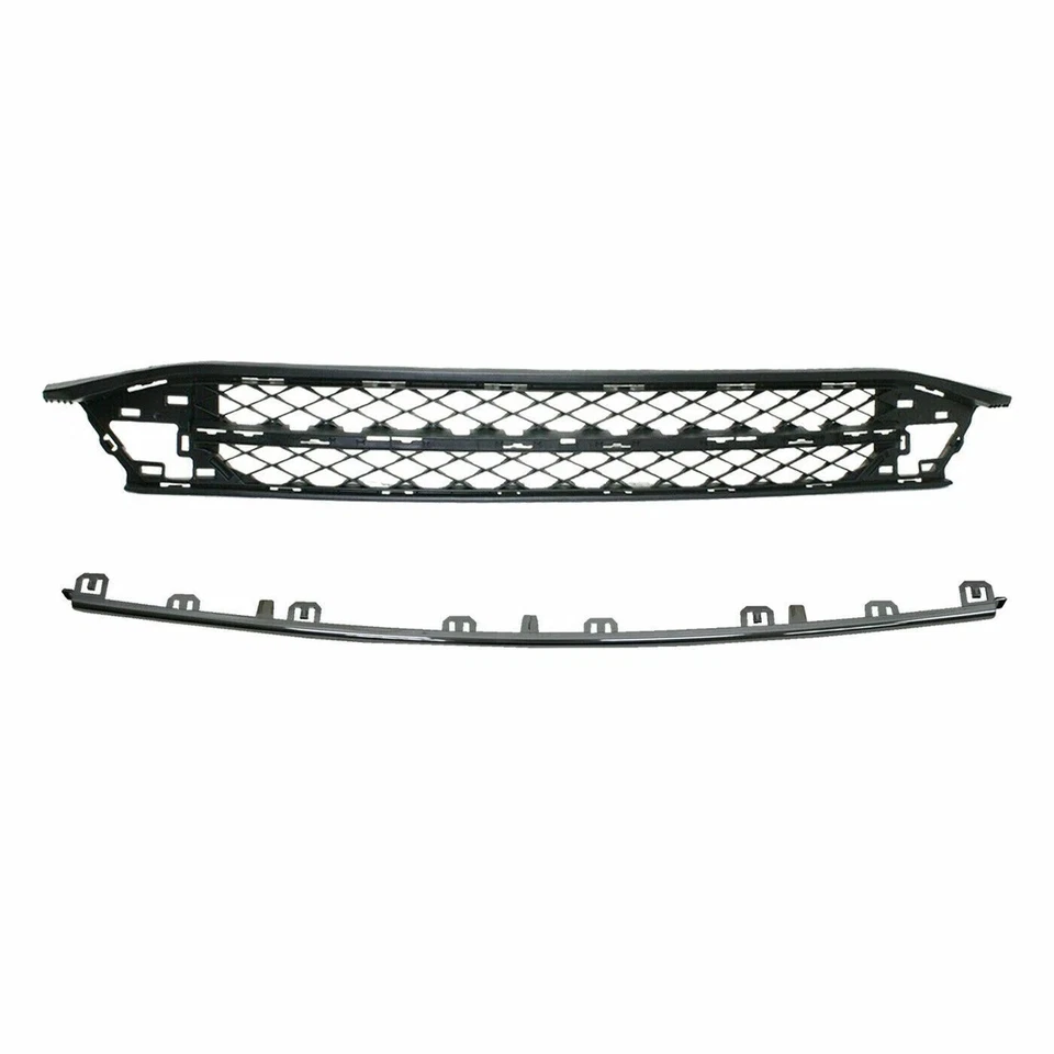 Fits 2014-2017 Honda Odyssey New Front Lower Bumper Grille & Trim Black & Chrome Foto 2 de 4