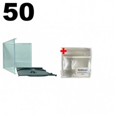 50 STANDARD Black CD Jewel Case Unassembled 100 OPP Bags