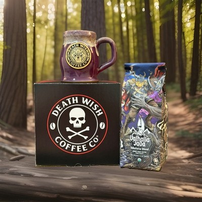 Death Wish Coffee Co. 2026 LE Valhalla Java Mug & Odinforce Blend Beans Bundle
