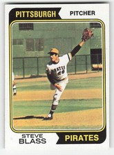 Steve Blass 1974 Topps #595 Pittsburgh Pirates Ex-Mt