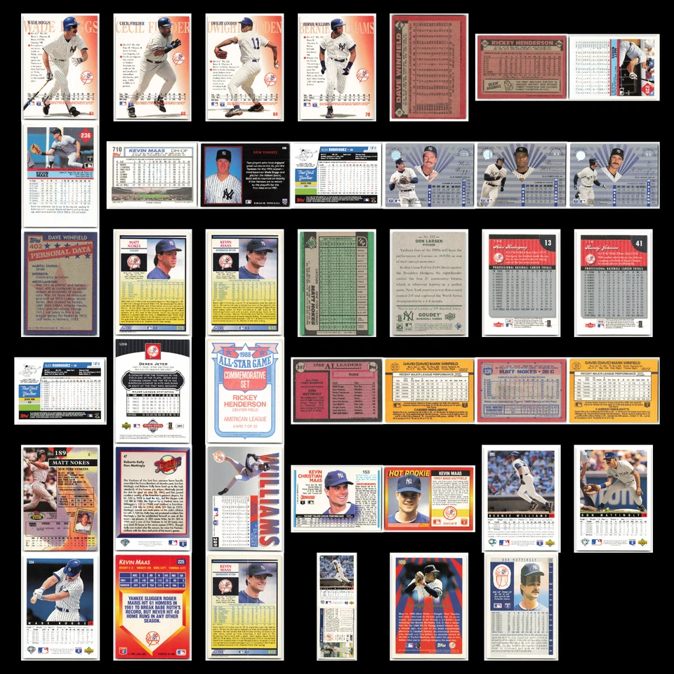 Lote 41 tarjetas de béisbol de los Yankees de Nueva York Circa Wade Boggs casi nuevo béisbol MLB Foto 2 de 4