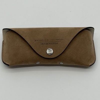 Brunello Cucinelli x Oliver Peoples Suede Sunglasses Glasses Case ONLY Italy