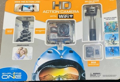 Explore One HD Action Camera w/ WiFi & Accessories included Waterproof Case