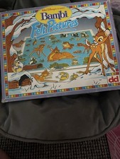 Vintage Fuzzy Felt Pictures Disney s Bambi RARE FIND