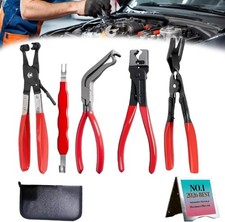 Automotive Electrical Disconnect Kit 5Pc Fuel Line Tool Set Hose Clamp 60 Angl