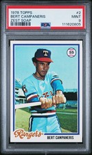 1978 TOPPS ZEST SOAP #2 BERT CAMPANERIS PSA 9