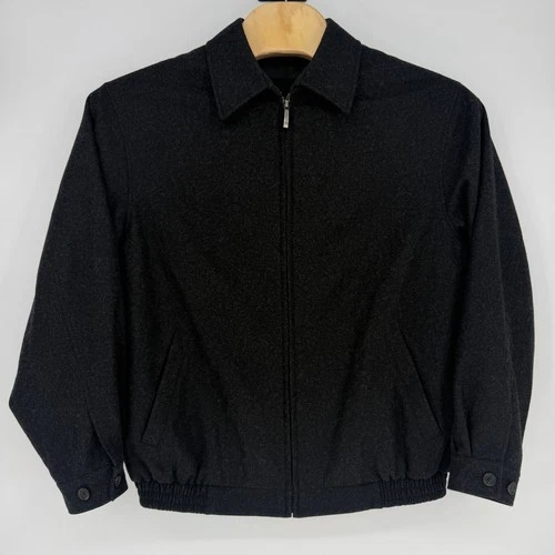 Jos. A. Bank Mens Wool Blend Full Zip Jacket Charcoal Gray Large L Regular NWOT image 2
