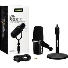Shure MV7 Podcast Kit With Stand Black