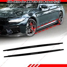 For 2017-2023 BMW F90 M5 G30 530i 540i MP Style Gloss Black Side Skirt Extension