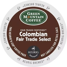 96/PACK - Green Mountain Colombian Fair Trade Coffee K-Cup Pods BULK PACKAGING
