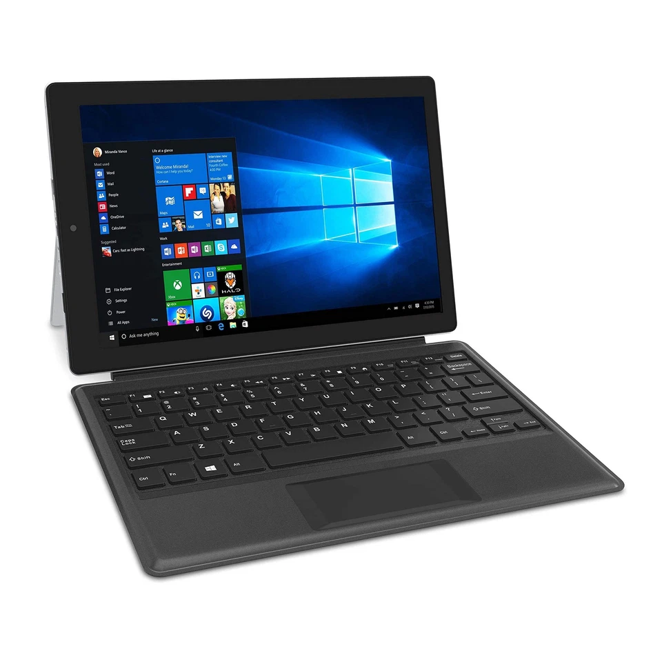 12.2" Windows 10 2-in-1 Tablet with Travel Keyboard - Image 2 of 4