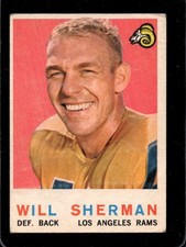 1959 TOPPS #127 WILL SHERMAN VG+ LA RAMS *XR26832