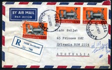 YUGOSLAVIA - Registered Airmail cover Zavidovici - Australia Jun 1972