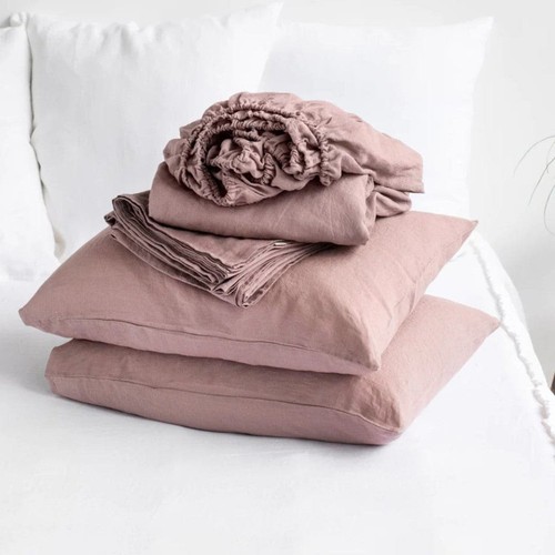 Pure European Linen Bed Sheets Set | Choice of Colors & Depth - Picture 63 of 64