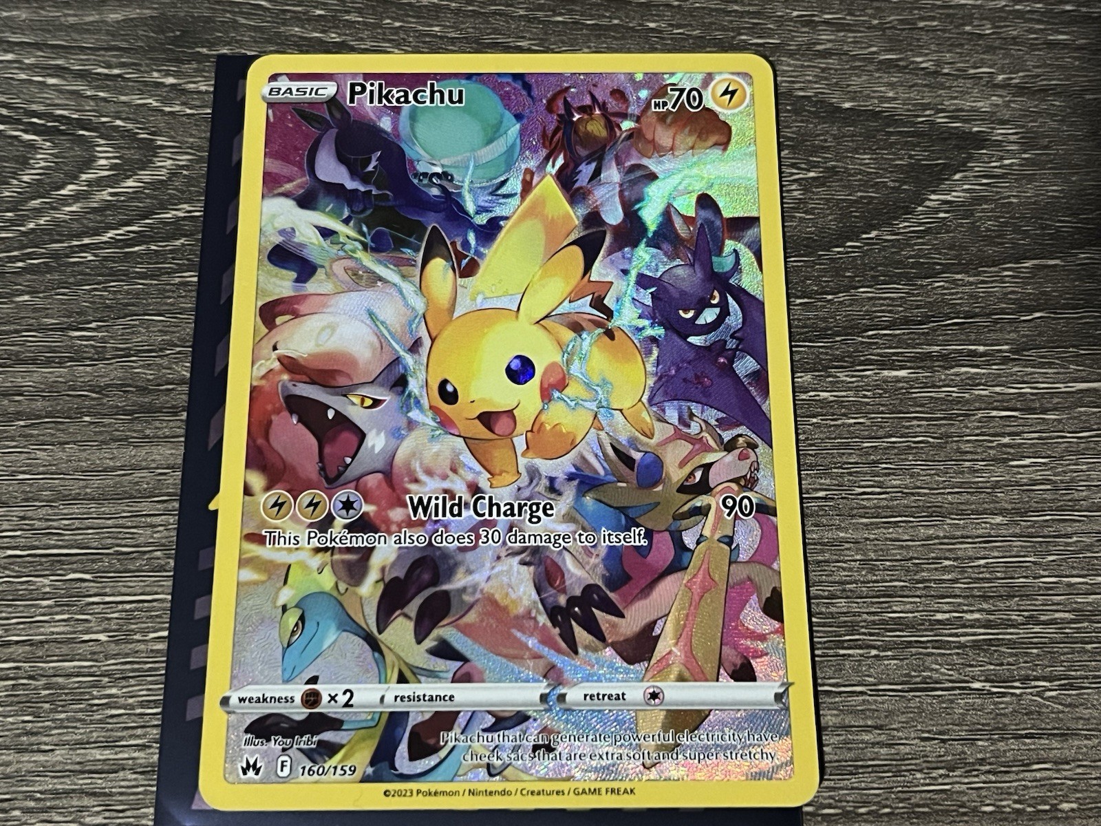 Crown Zenith Pikachu Holo Card 160/159 Mint/Near Mint Condition