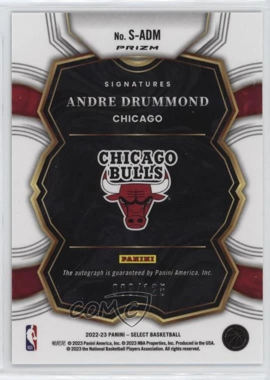2022-23 Panini Select Signatures /125 Andre Drummond #S-ADM Auto - Image 2 of 2