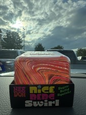 New NeeDoh Nice Berg Swirl XL Giant Nee Doh Squishy Swirl Cube Orange Yellow