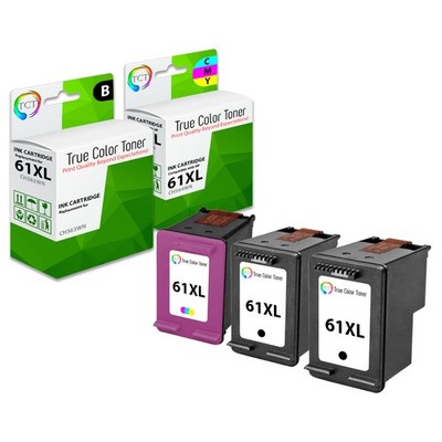 3PK TCT Premium 61XL BLK CL HY Compatible for HP Deskjet 1050 2050 Ink Cartridge